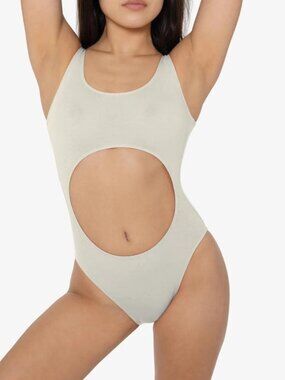Los angeles apparel cut out bodysuit size S in color “cement”